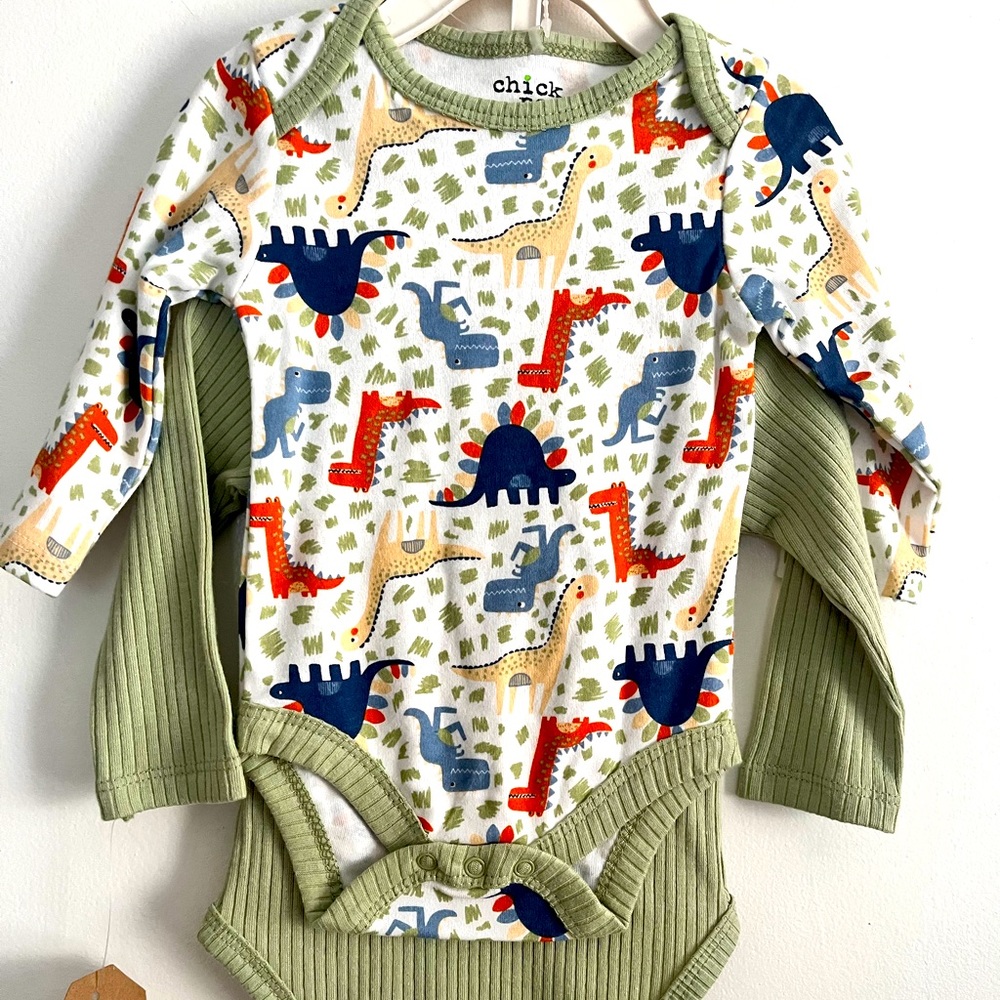 NWT Chick Pea bodysuit set Sz 0-3 months